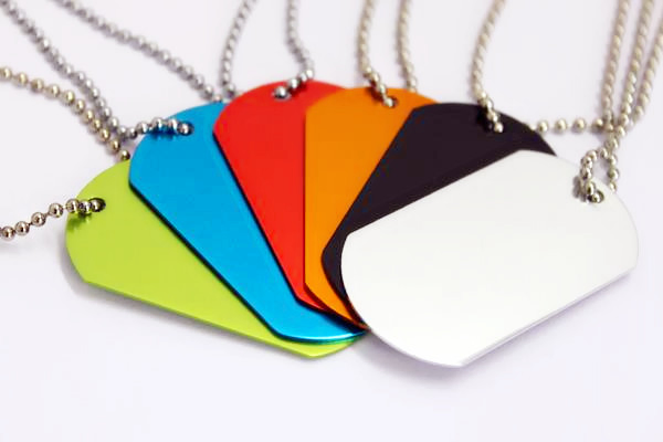 Custom Bone Shape Soft Enamel Metal ID Pet Dog Tag