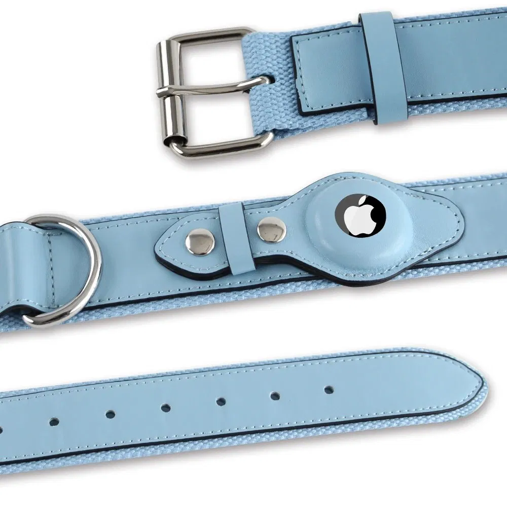 High Quality Adjustable Handmade Pet Collar Air Tag Dog Collar with GPS Tracking Leather Dog Collar