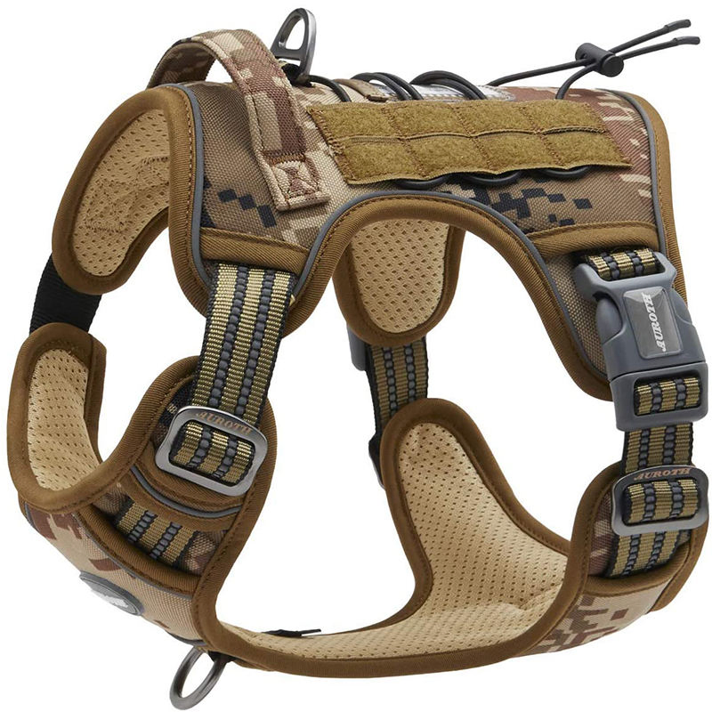 Hot Sale Reflective Pet Harnesses Adjustable Tactical No Pull Dog Harness for Medium Large Dogs