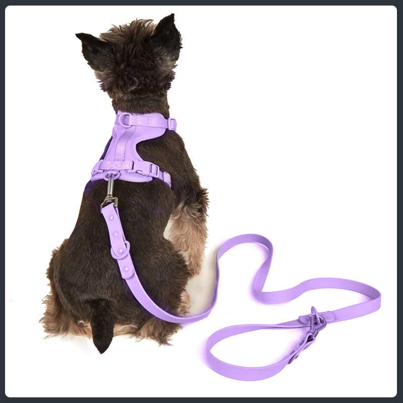 Polyester Chest Strap Reflective Safety Ajustable Pet Vest Dog Collar Leash Harness