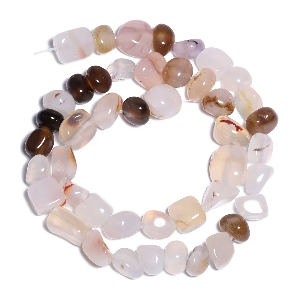 8X10mm Irregular Natural Tumbled Jewelry Crystal Chalcedony Necklace Stringing Onyx Agate Beads