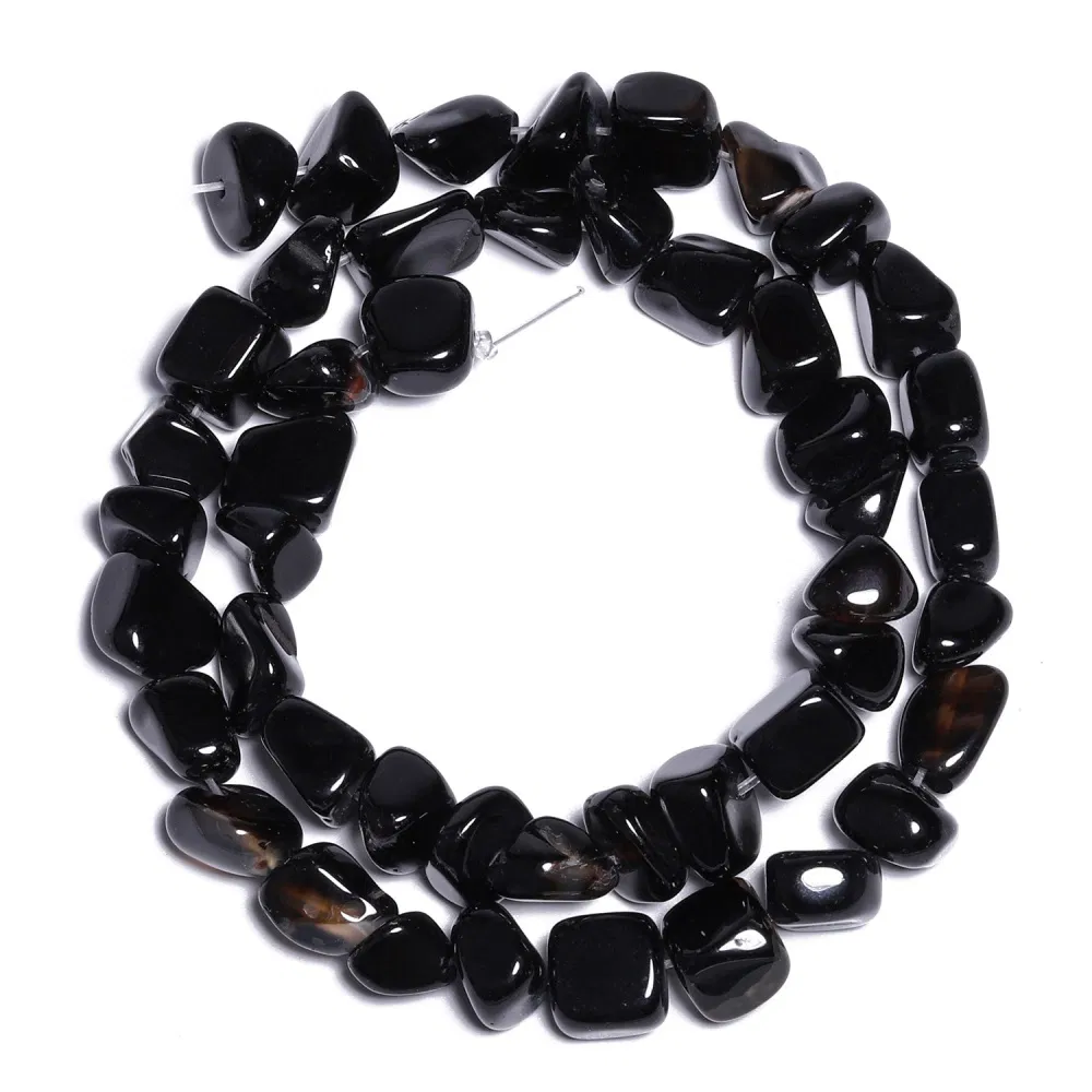 8X10mm Irregular Natural Tumbled Jewelry Crystal Chalcedony Necklace Stringing Onyx Agate Beads