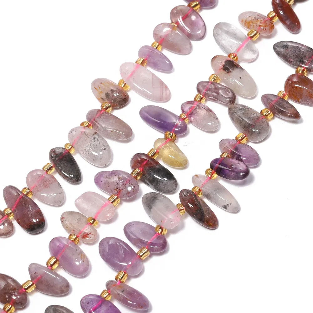 Irregular Natural Drilled Flat Pebble Crystal Jasper Quartz Chip Beads by Strand