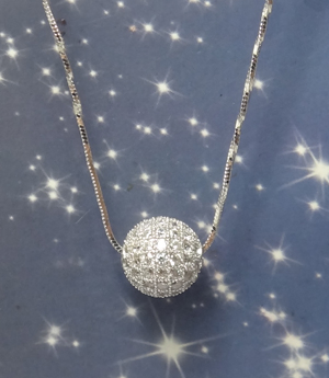 Rhodium Plating 18K Gold Plating Cubic Zirconia 91PC 925 Silver jewelry Pendants