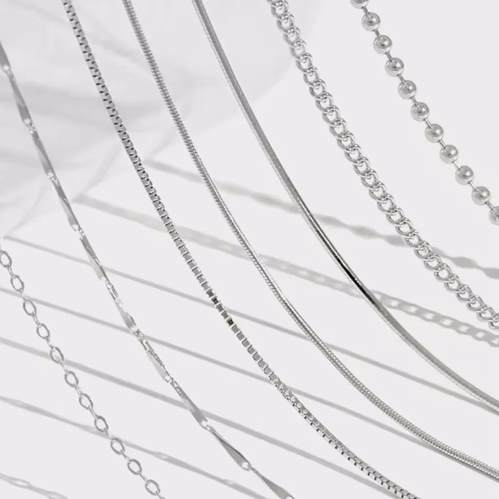 Custom Gold 925 Sterling Silver Men Jewelry Necklace Choker Chains for Women