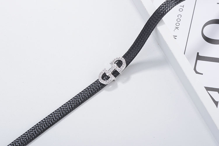 Fashion Jewelry Korean Circle Black Neck Chain String Lori Short Choker