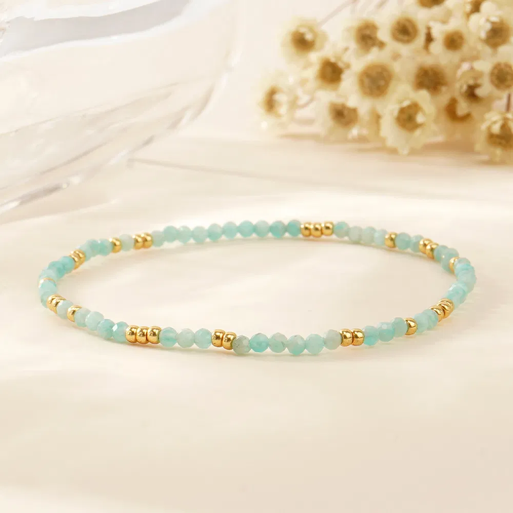 Wholesale Simple Bohemian Beaded Bracelet Natural Stone Fashion Jewelry