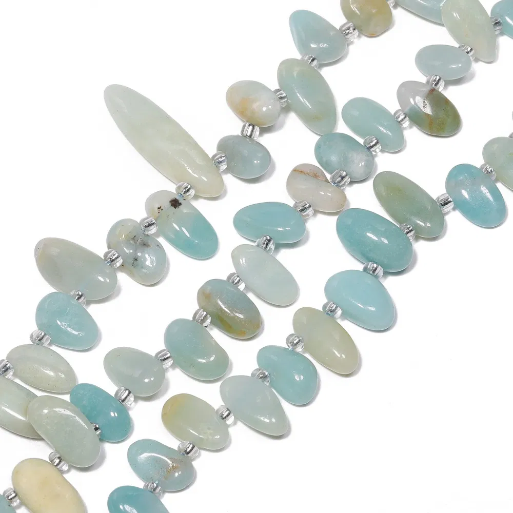 Irregular Natural Drilled Flat Pebble Crystal Jasper Quartz Chip Beads by Strand