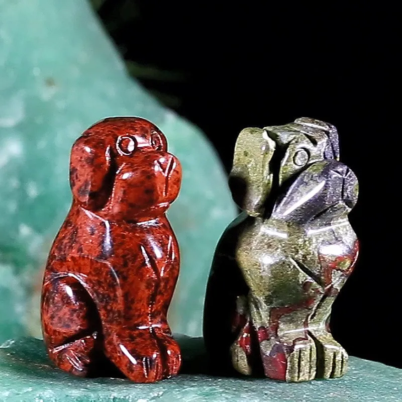 Natural Gemstone Craft Dog 5