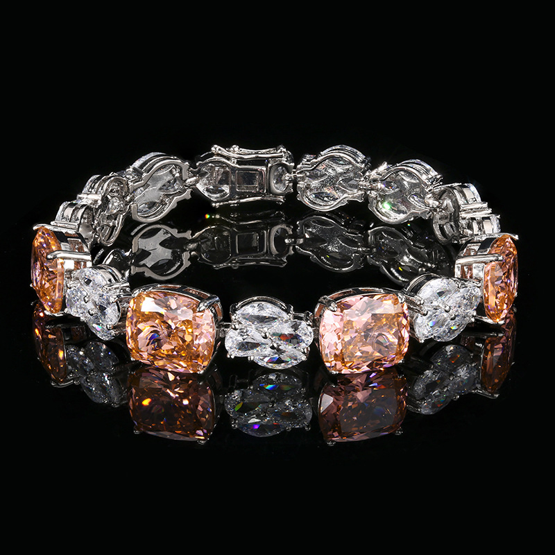 Bohemian Fashion Jewelry Gemstone Crystal Charm Women's Luxury Glamorous Statement Bracelet