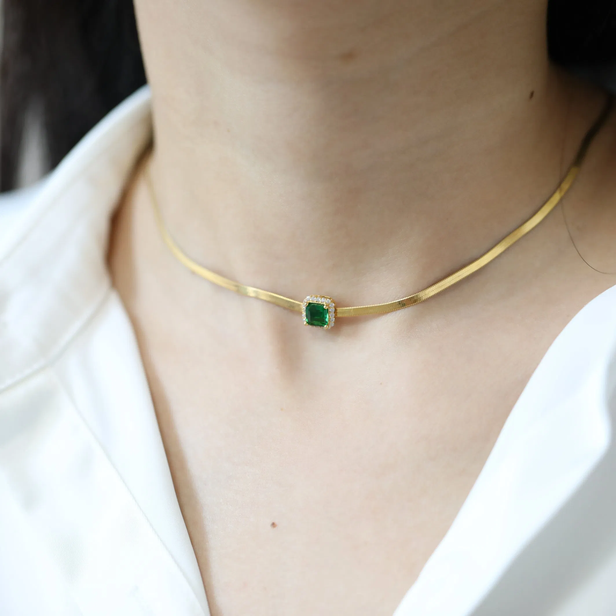 10K 14K 18K Gold 925 Silver Choker