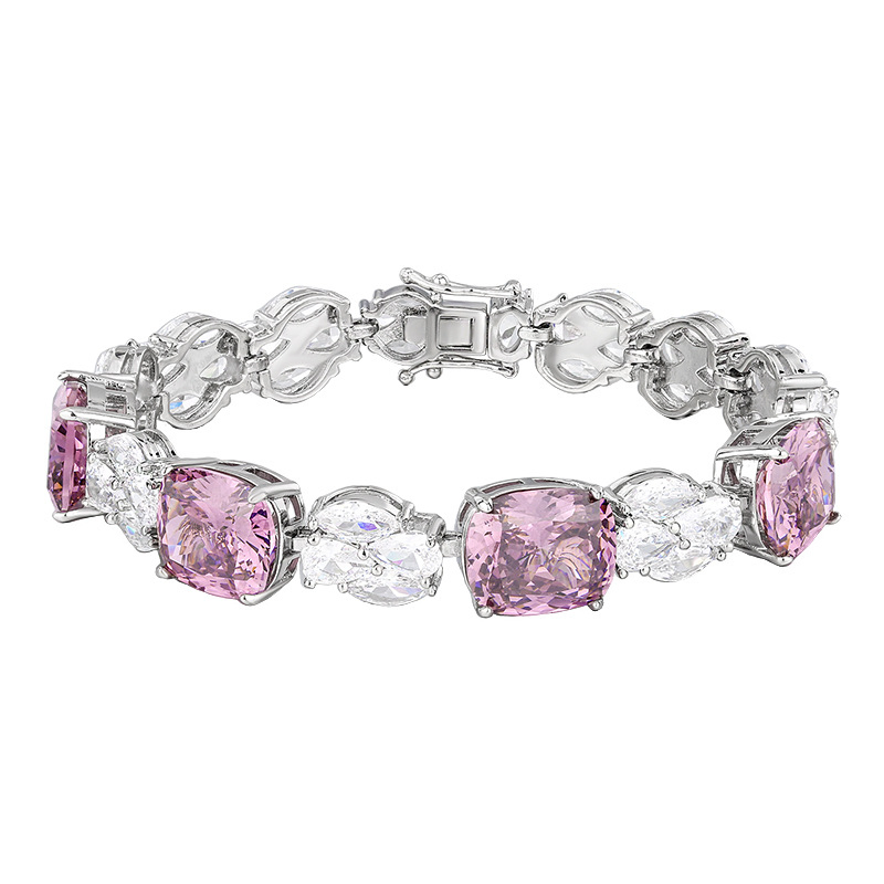 Bohemian Fashion Jewelry Gemstone Crystal Charm Women's Luxury Glamorous Statement Bracelet