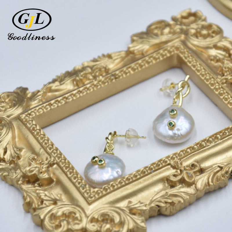 Fashion Jewelry Freshwater Pearl Baroque Pearls Silver Jewelry