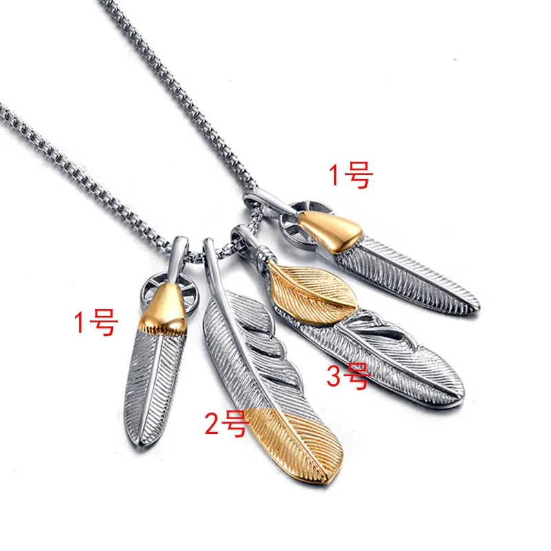 Stainless Steel Feather Necklace
