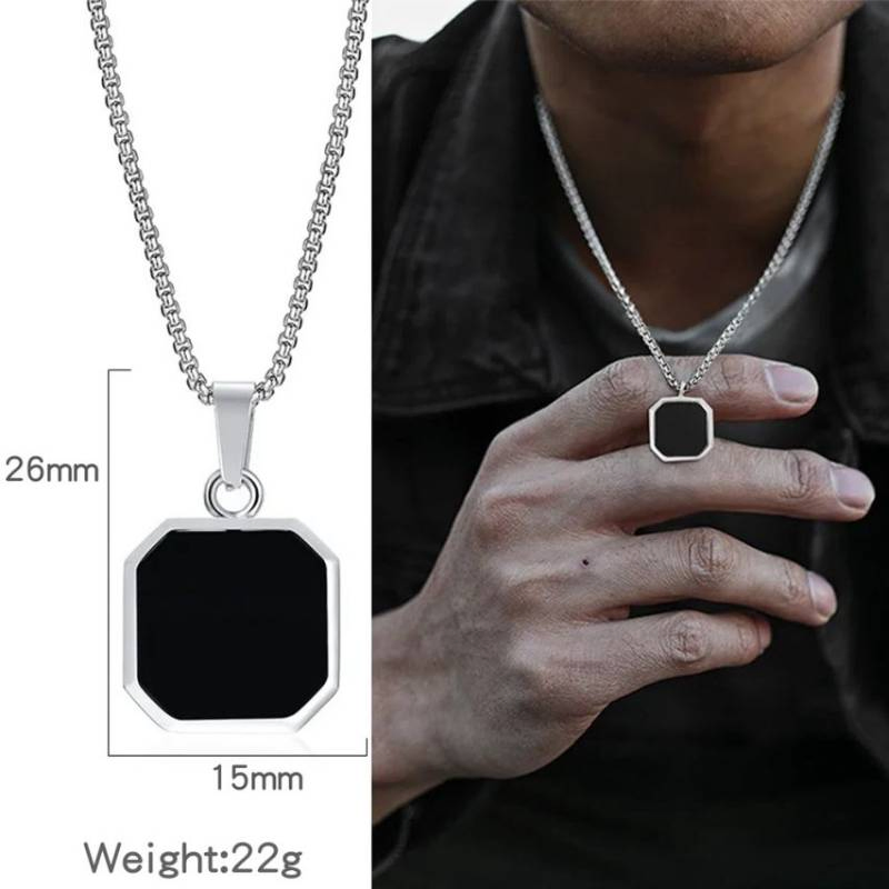 Stainless Steel Pendant for Men 26*15mm (Including Chain 60cm)