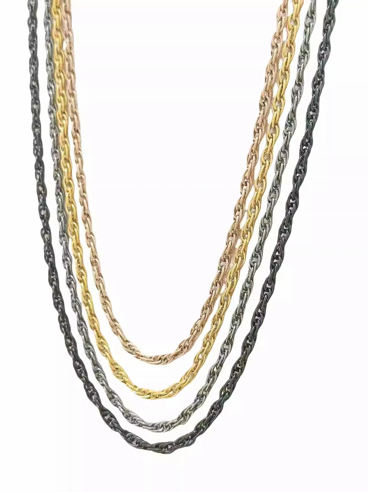 Pure Titanium Braided Chain with Vacation Style, Available in Multiple Colors, Rust-Proof