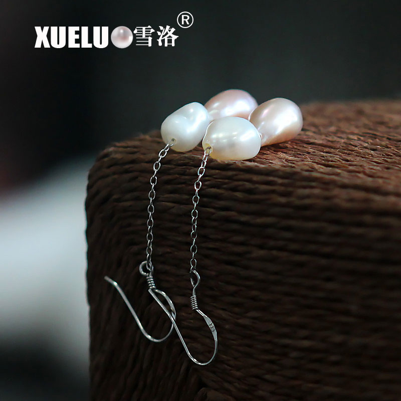 Fashion Double PCS Baroque Natural Cultured Freshwater Pearl Earrings (XL140029)