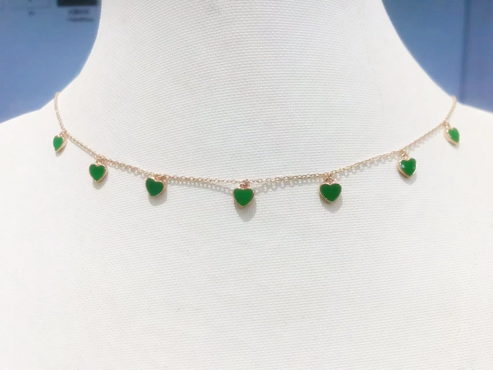 OEM/ ODM Manufacturer 925 Sterling Silver Enamel Heart Necklace in Guangzhou