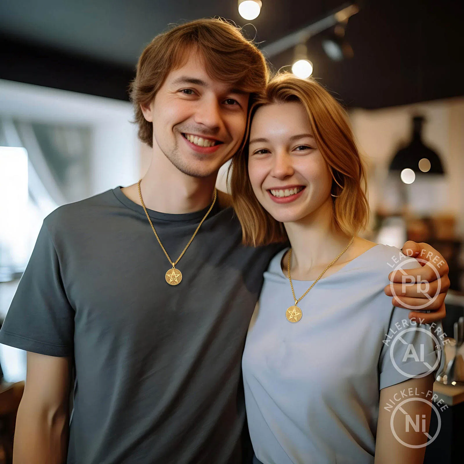 Vintage 925 Sterling Silver Star of David Original Guardian Pentagram Amulet Energy Pendant 18K Gold Plated Tetragrammaton Necklace