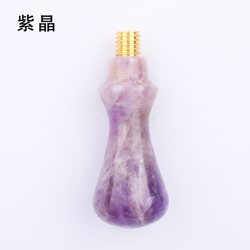 Semi-Precious Stone Drawer Cabinet Wardrobe Door Pulls Stamp Handles European Crystal Knobs