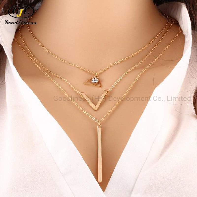 Pretty Choker Collier Boho Pearls Diamond Chain Multilayer Necklaces