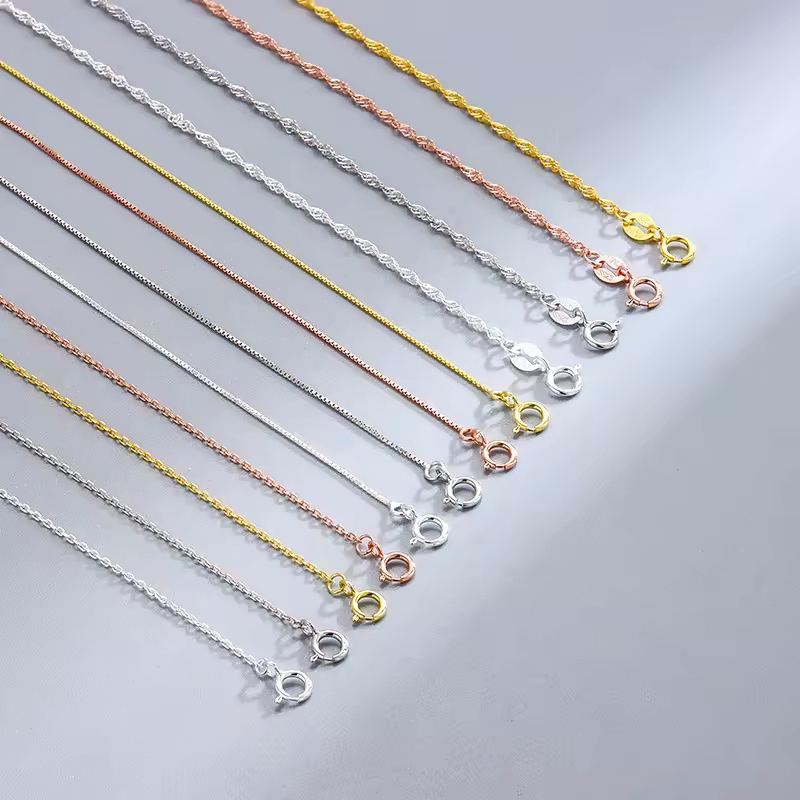 Custom Gold 925 Sterling Silver Men Jewelry Necklace Choker Chains for Women