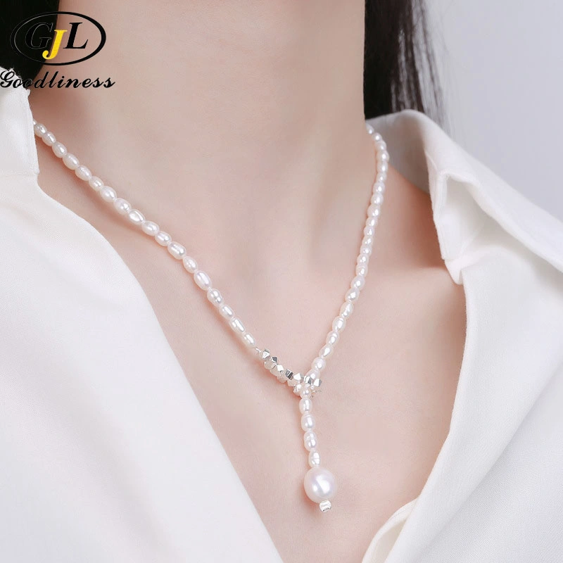 Freshwater Pearl Baroque Pearls Necklace Silver Jewellery