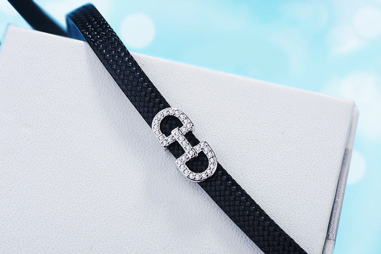 Fashion Jewelry Korean Circle Black Neck Chain String Lori Short Choker