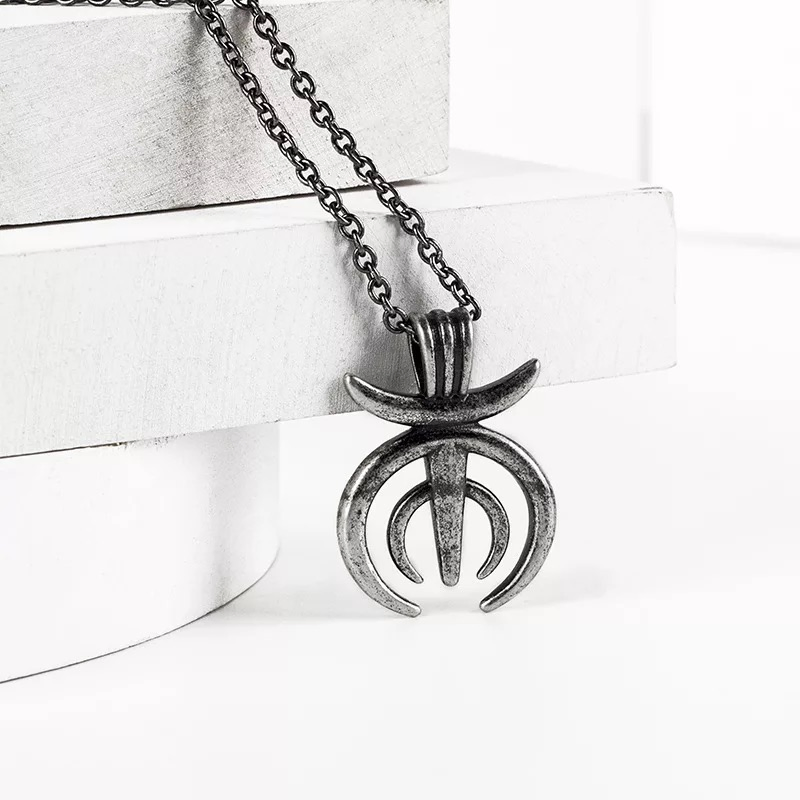 Fashion Antique Silver Color Horn Jewelry Necklace