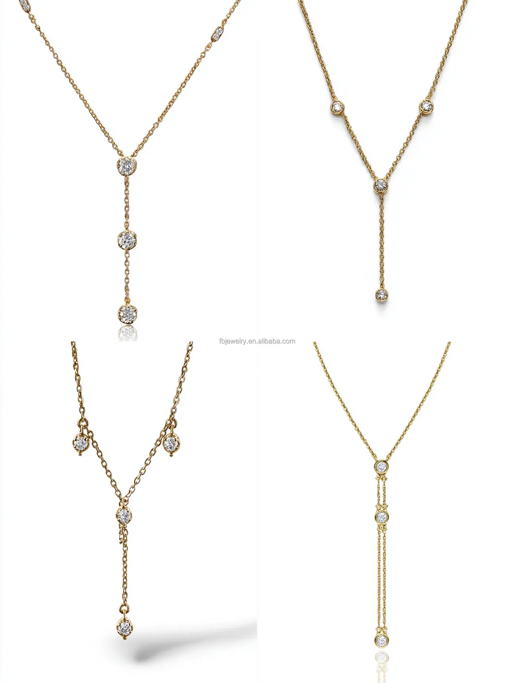 Moissanite Lariat Necklace