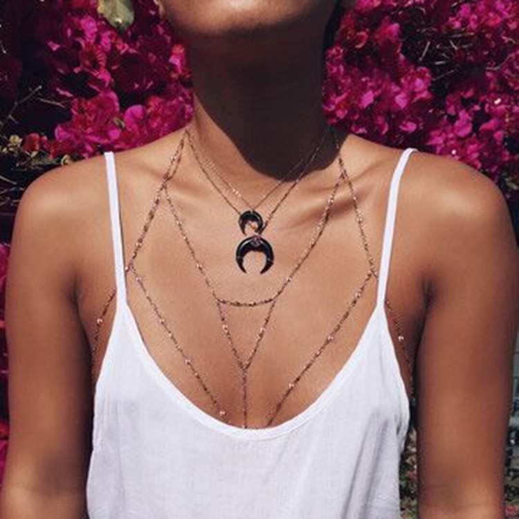 Fashion, Sexy, Retro, Exaggerated, Multi Layered Tassel Body Chain