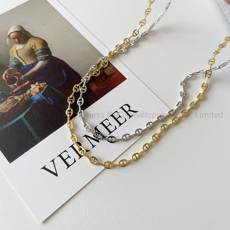 Fashion Simple Japanese Pig Nose Chain Factory Wholesale Necklace