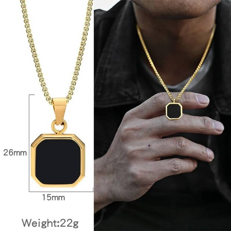 Stainless Steel Pendant for Men 26*15mm (Including Chain 60cm)