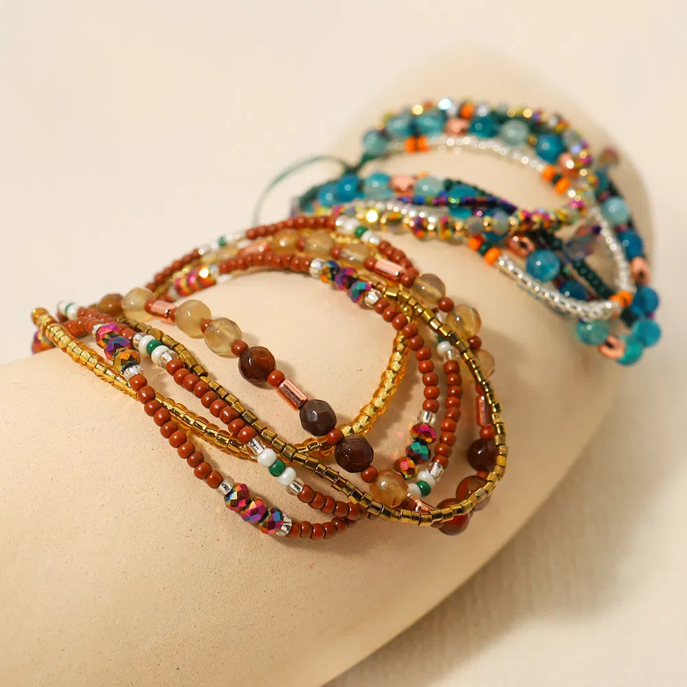 Versatile Ethnic Jewelry Bohemian Rice Bead Bracelet Handwoven Bracelet for Women