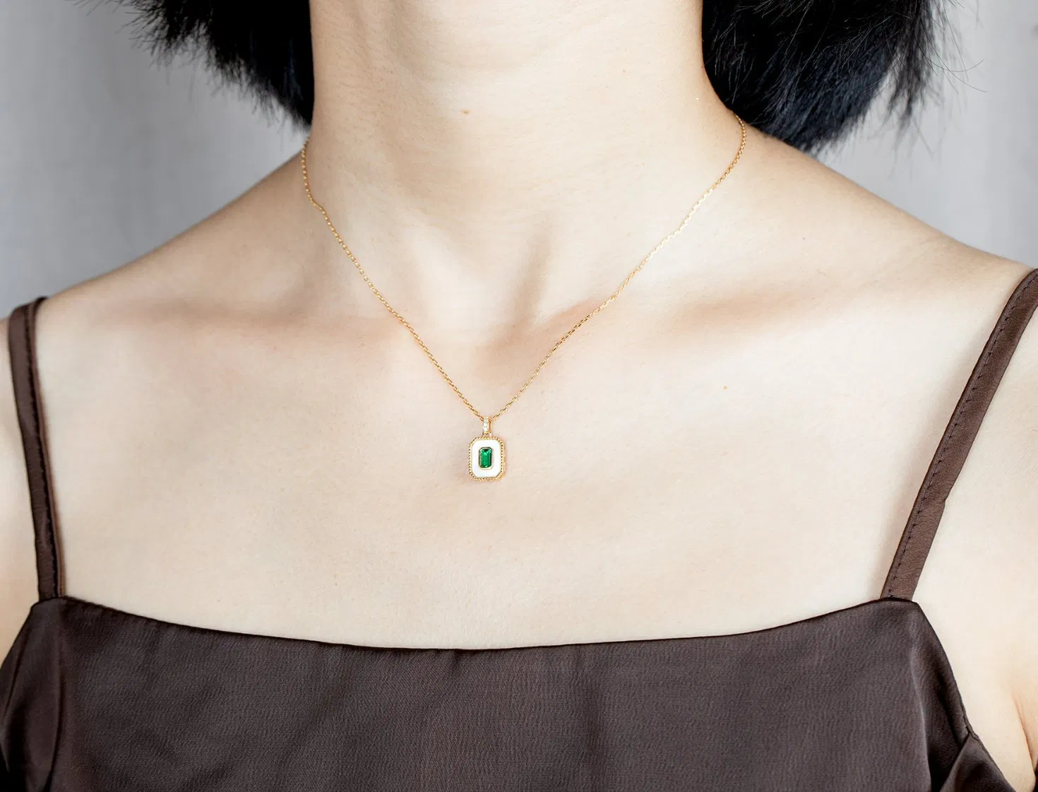 New Arrival 925 Sterling 10K/14K/18K Gold Silver Fancy Mop Necklace