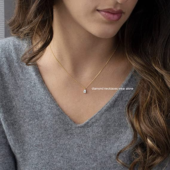 Diamond Necklaces for Women, Dainty Gold Necklace 14K Gold Plated Long Lariat Necklace for Women Trendy Gold Necklace Jewelry Gifts for Girls
