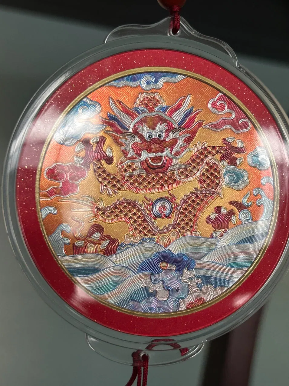 Silver Lucky Charm Metal Pendant with Chinese Design for Cars