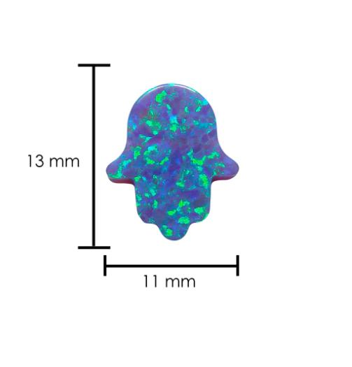 Palm Round Shape Blue Green Opal Tooth Crystals for Adhesive Glue Kit