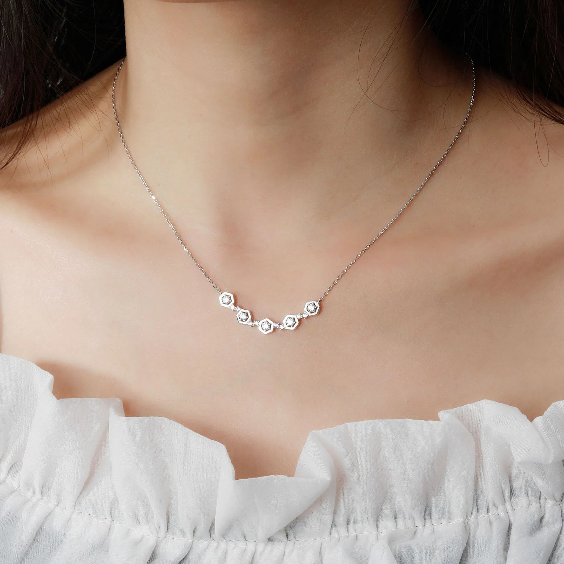 S925 Sterling Silver Personalized Women's Versatile and Fashionable Sterling Silver Pendant Necklace