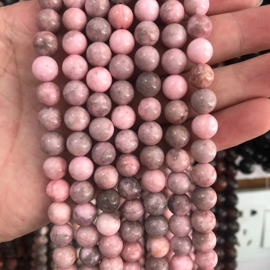 Pink Zebra Stone Beads 7