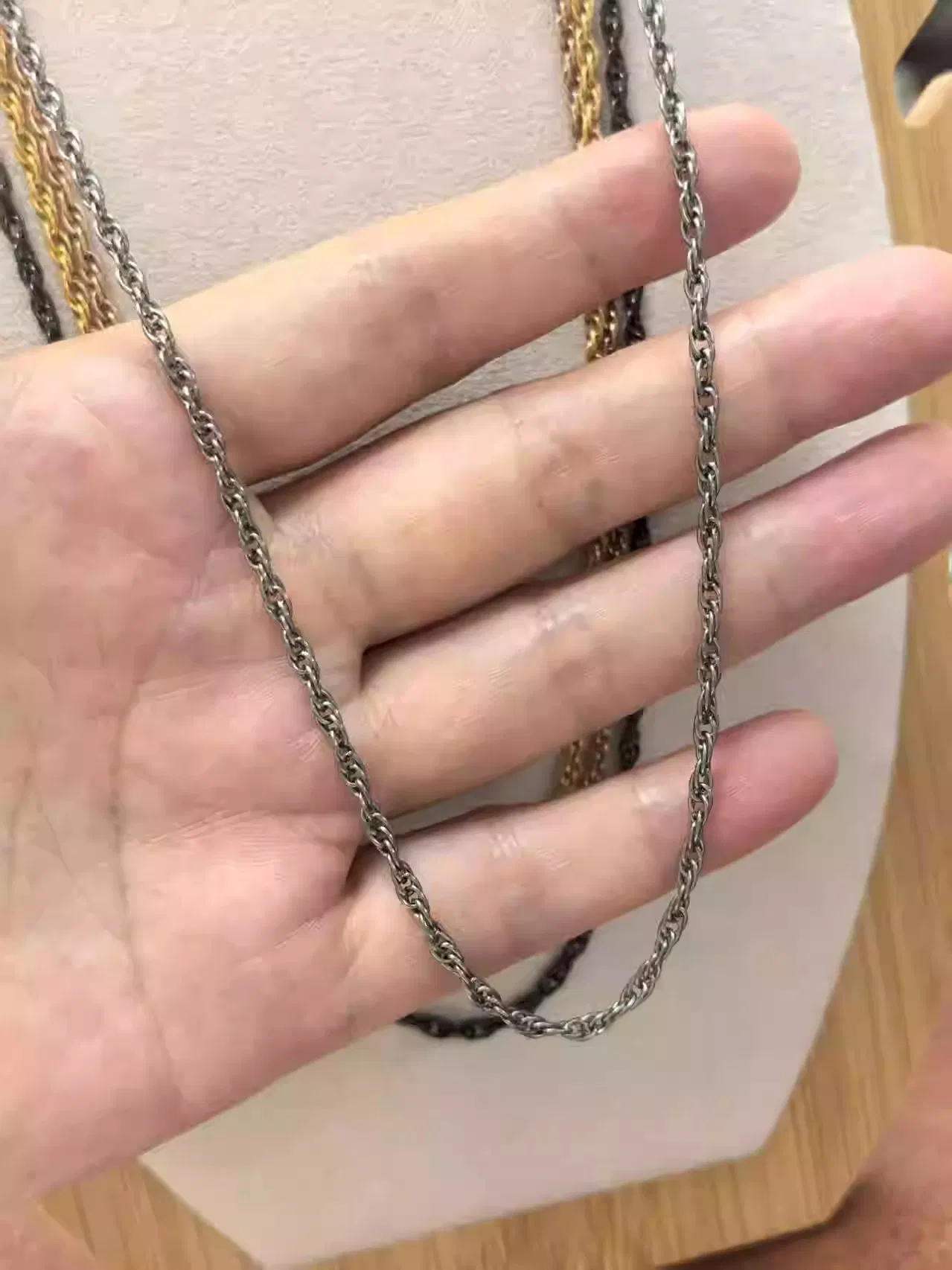 Pure Titanium Braided Chain with Vacation Style, Available in Multiple Colors, Rust-Proof