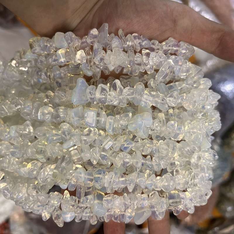 White Opal Chip Beads Stone Rough Uncut Gravel Loose Gemstone Chip Beads