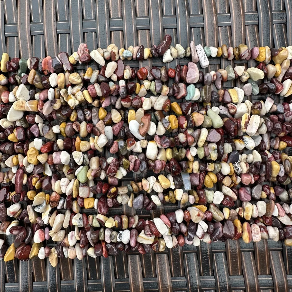 Natural Loose Jewelry Tumbled Stone Mookaite Jasper Silver Obsidian Gemstone Chip Beads