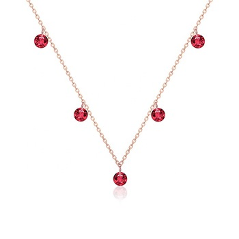 Choker Trendy V Shape Pendant Necklace S925 Sterling Silver