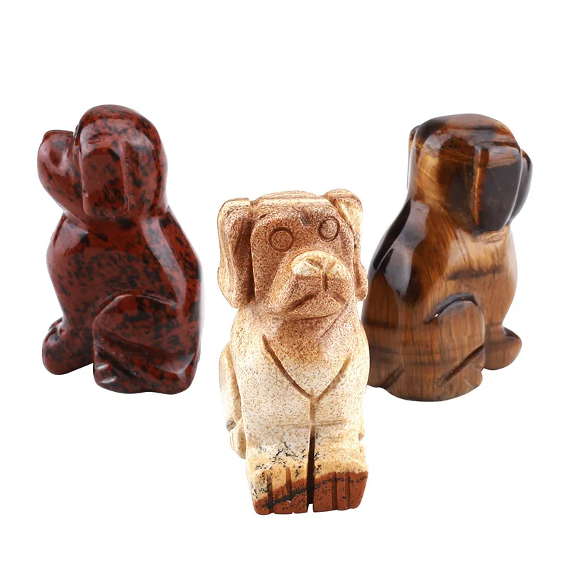 Natural Gemstone Craft Dog 3