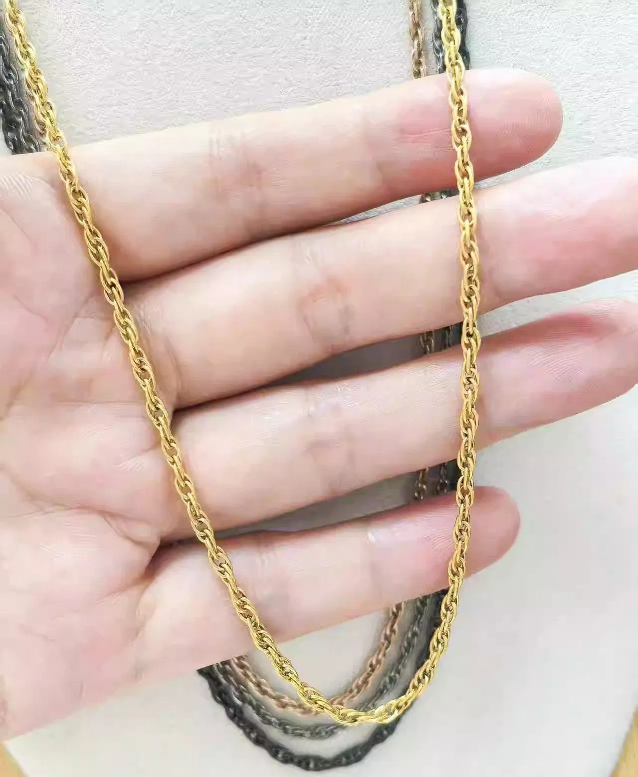 Pure Titanium Braided Chain with Vacation Style, Available in Multiple Colors, Rust-Proof