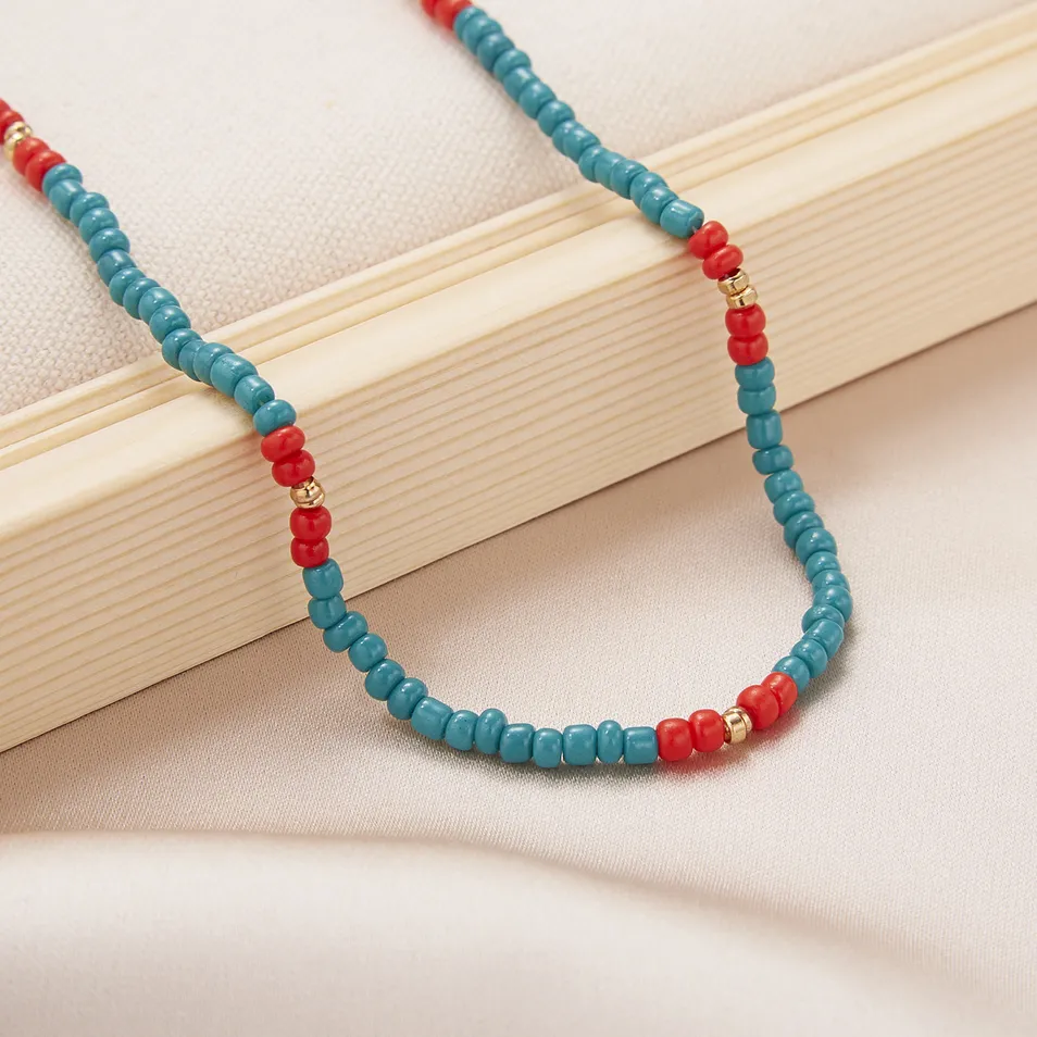 Bohemian Seed Beaded Necklace