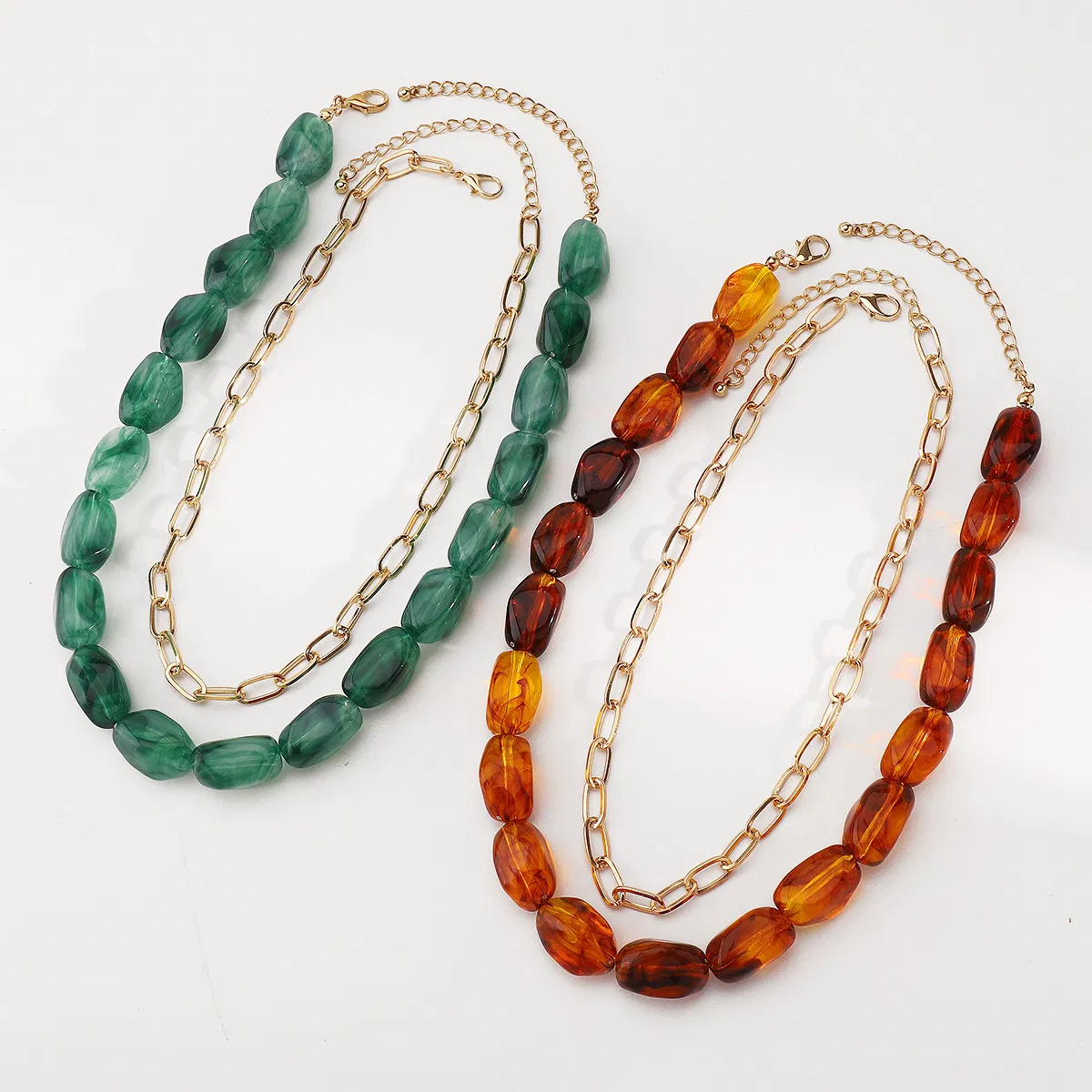 Chunky Handmade Colorful Resin Bead Necklace for Women