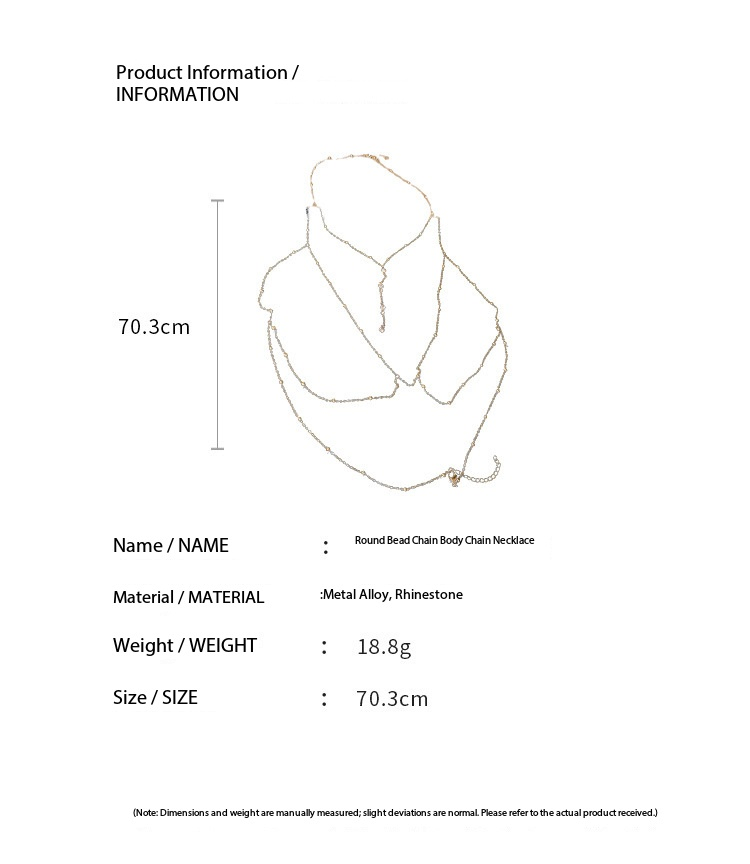 Elegant Silver Body Chain Necklace - Hot Girl Aesthetic Lace-up Back Chain for Beach &amp; Party