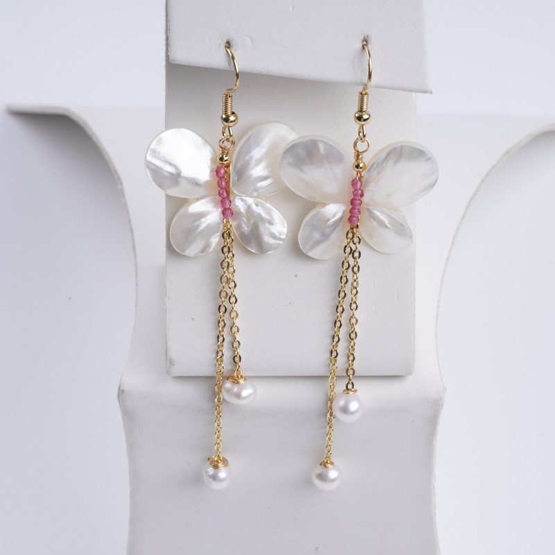 7-7.5mm Baroque Pearl Drop Earrings S925 Sterling Silver Gold Plated Pearl Earrings